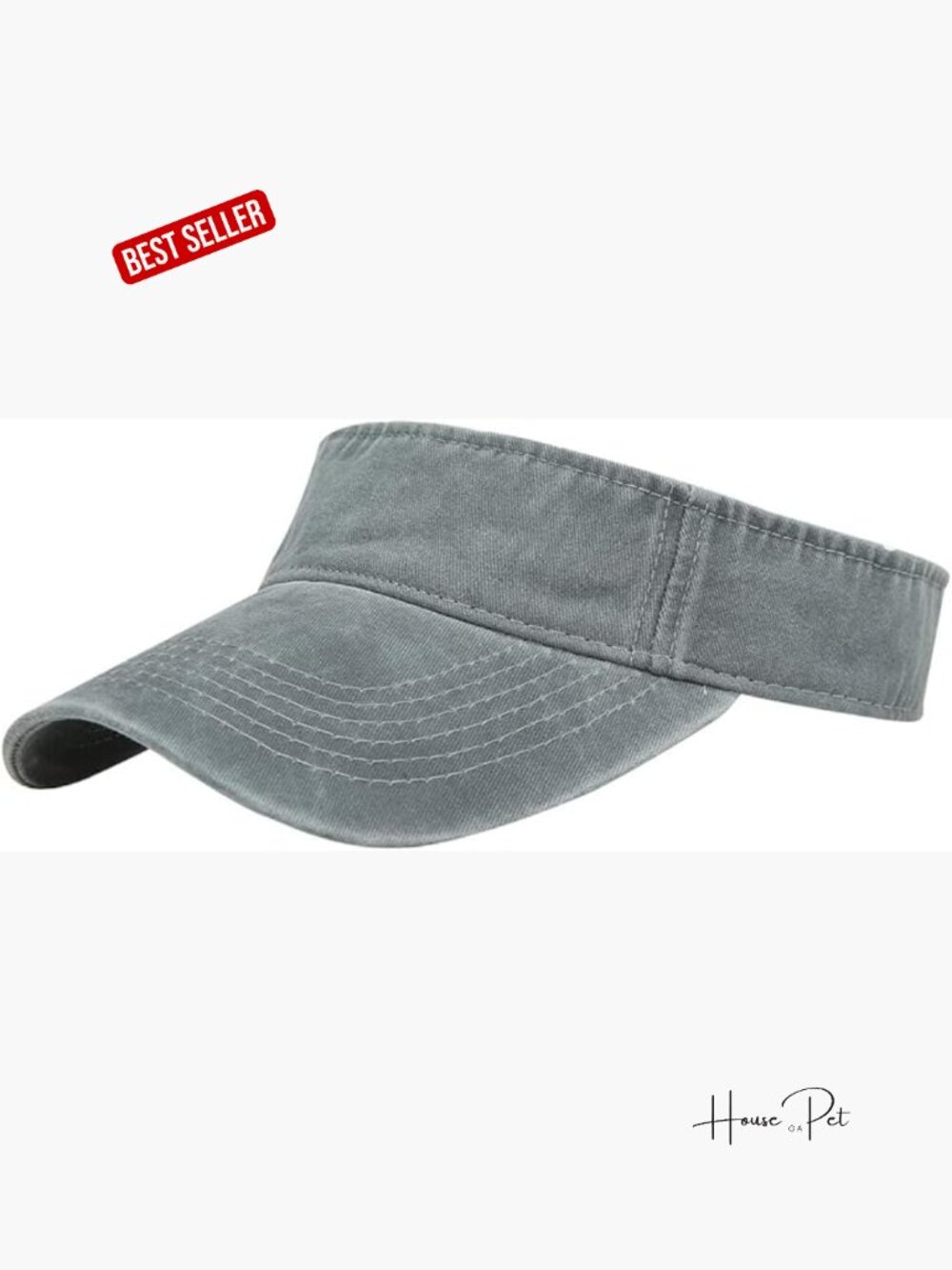Cotton Sun Visor Hat Adjustable Hook and Loop Unisex Sport Visor